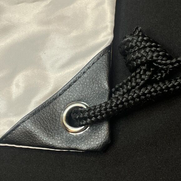 ~ HUNTER Backpack Lightweight Strong Nylon Drawstring Cinch Adjustable Gray Blk - Picture 5 of 15